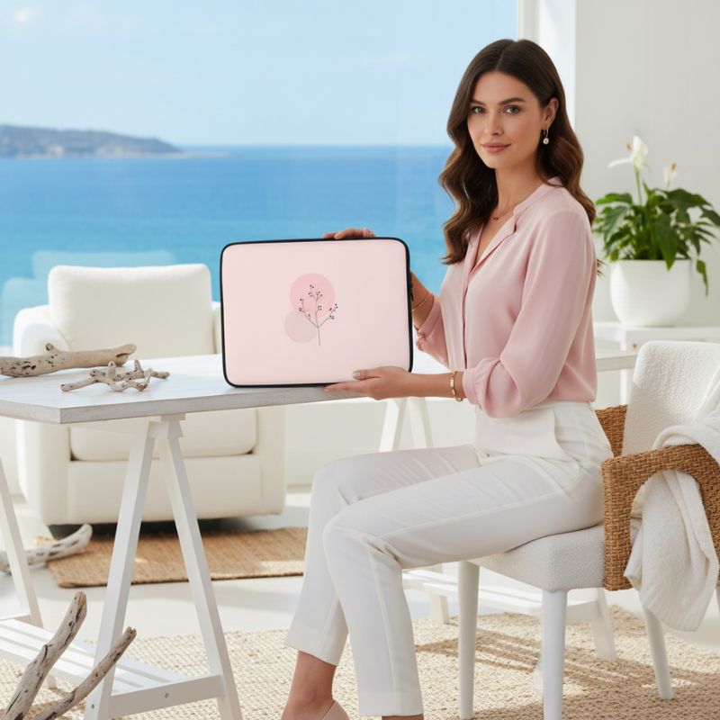 Pink laptop sleeve 