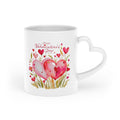 Heart-Shaped Mug - Perfect Valentine’s Gift with Romantic Floral Design
