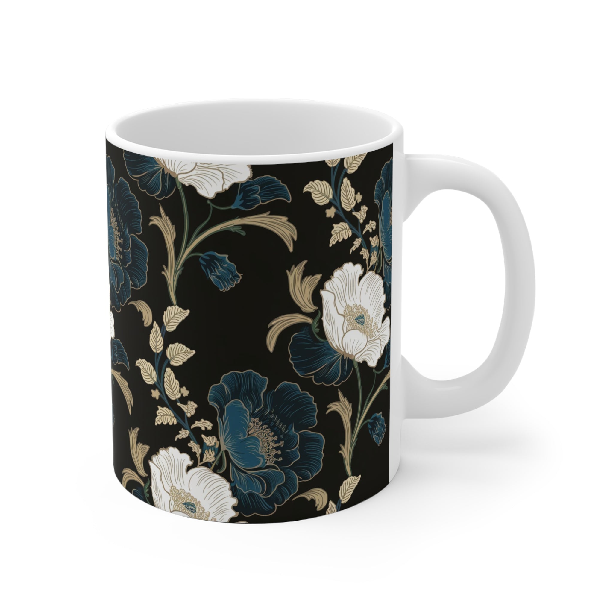 Elegant Floral Mug - Tea & Coffee Gift | Free Fashion Spirit