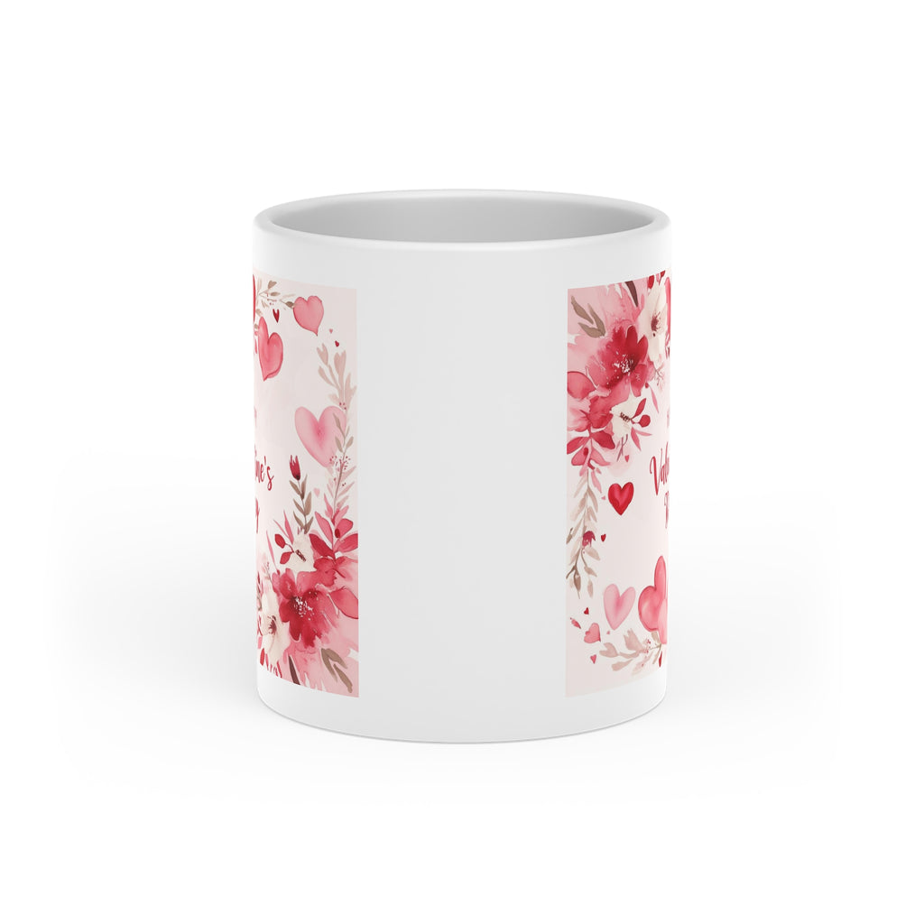 Show your love with this romantic heart-shaped mug. Perfect Valentine's Day gift for loved ones. Beautiful design, quality ceramic. Express your love!