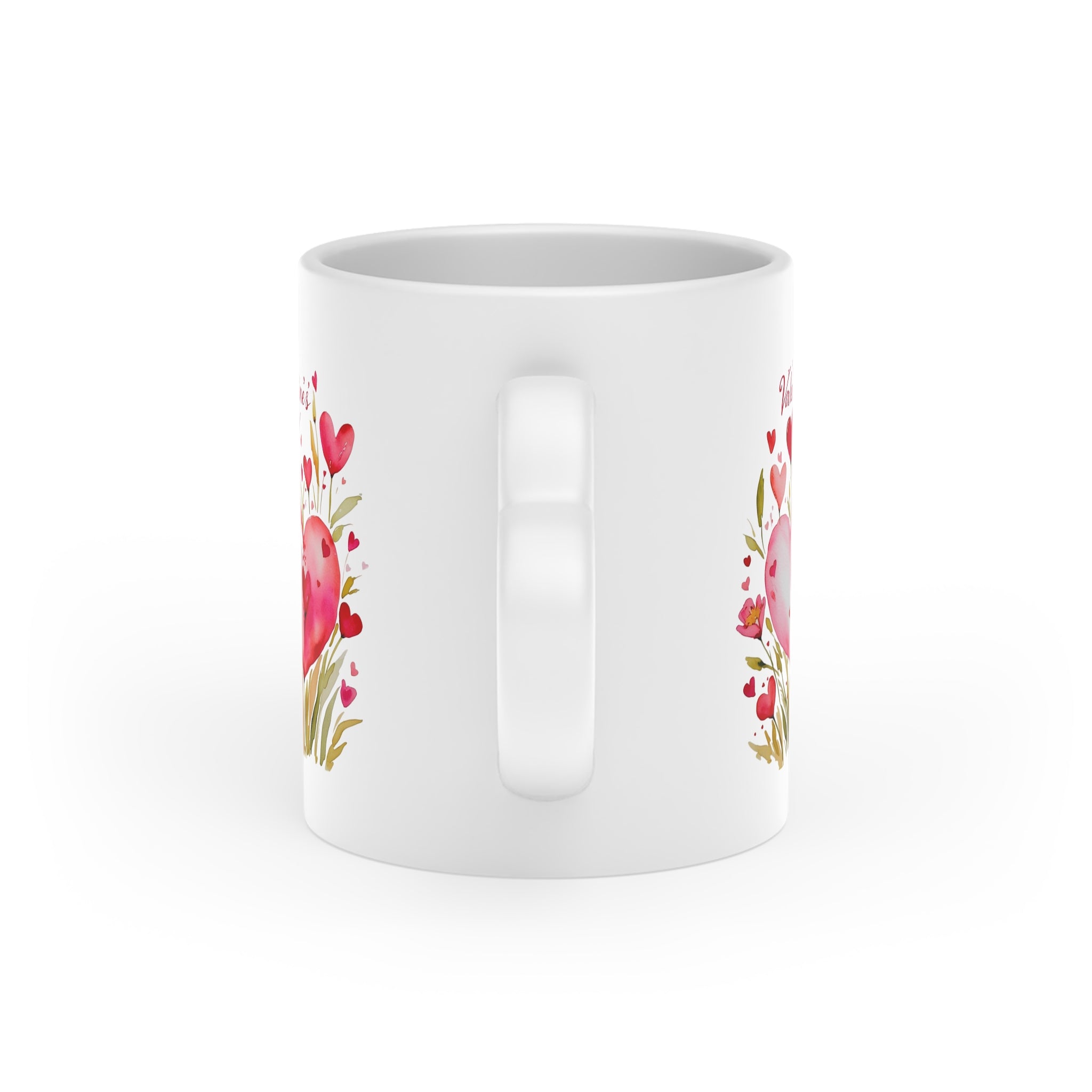 Heart-Shaped Mug - Perfect Valentine’s Gift with Romantic Floral Design