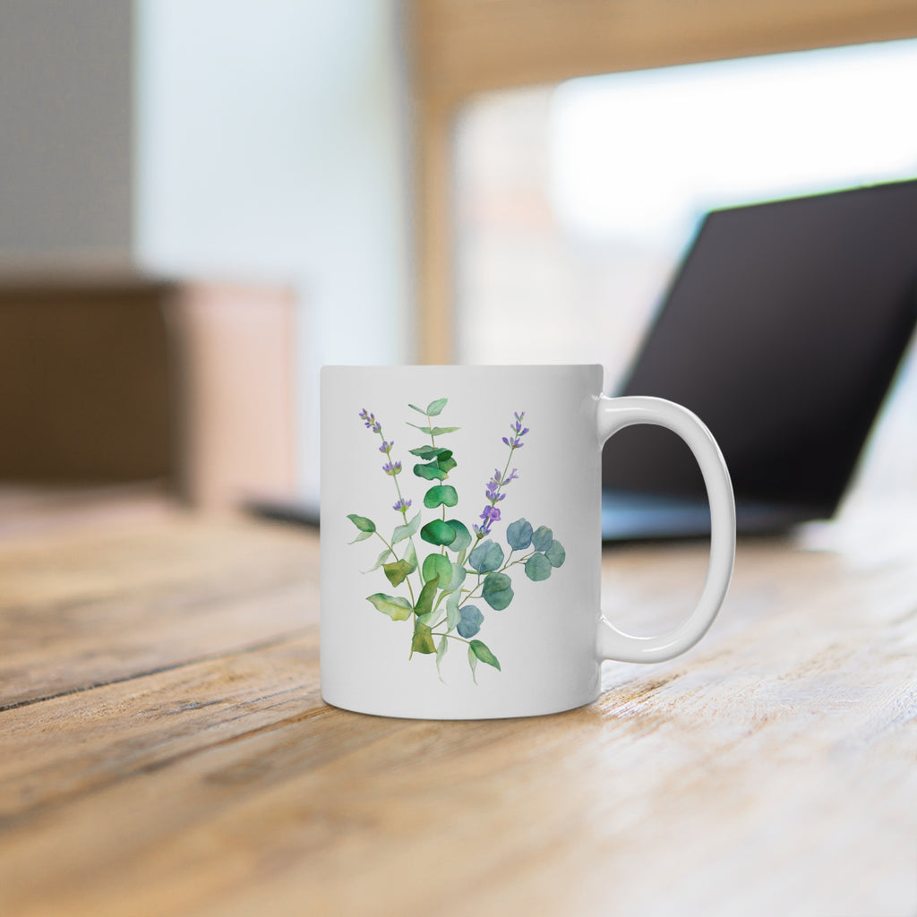Botanical Ceramic Mug - Tea Lovers Gift | Free Fashion Spirit