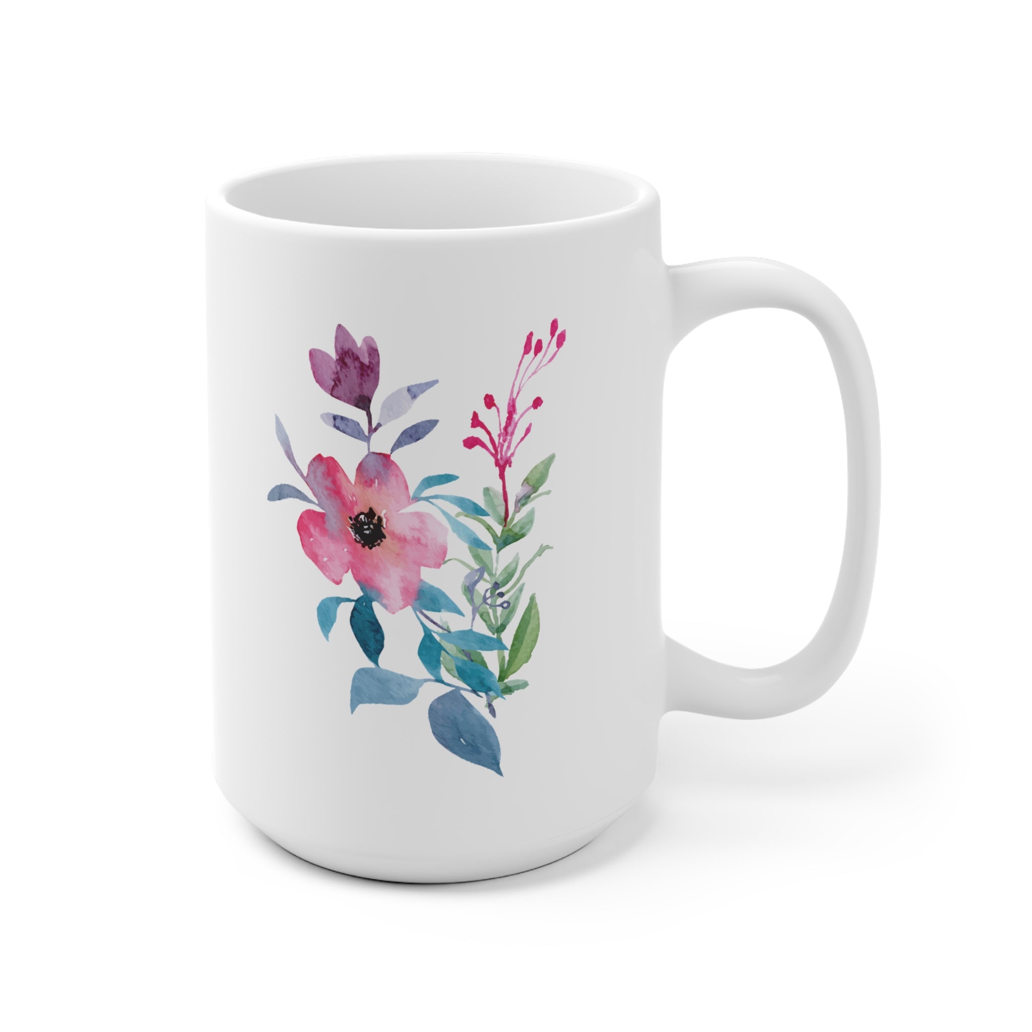 Floral Coffee Mug - Elegant Cup for Nature Lovers | Free Fashion