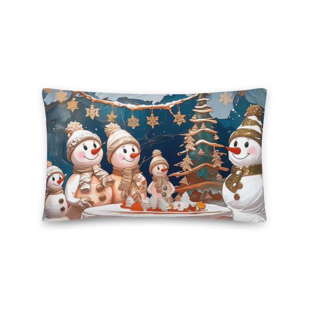 Snowman Christmas Pillow - Double-Sided Holiday Decor