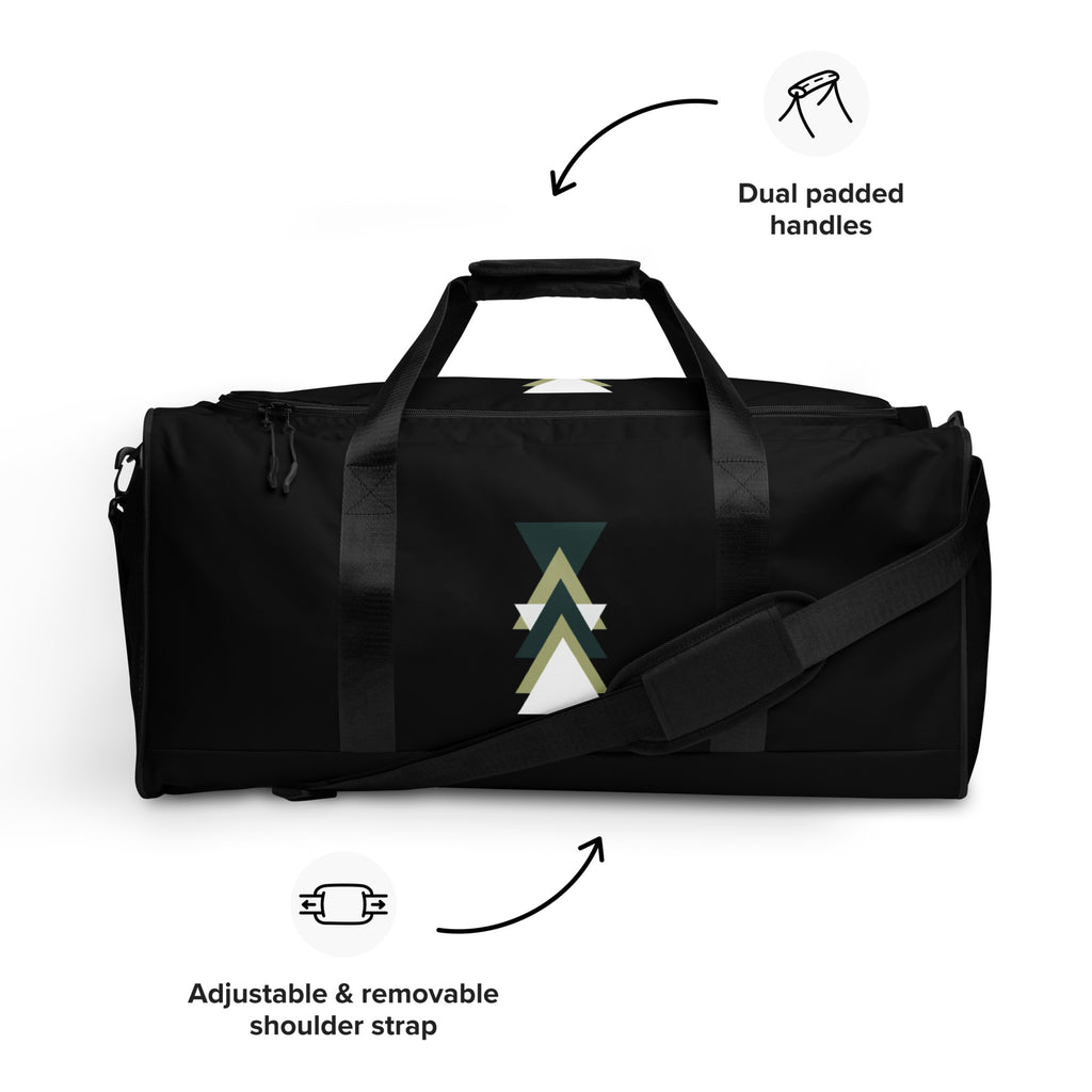 Triangles Duffle Bag - Geometric Pattern Travel Bag
