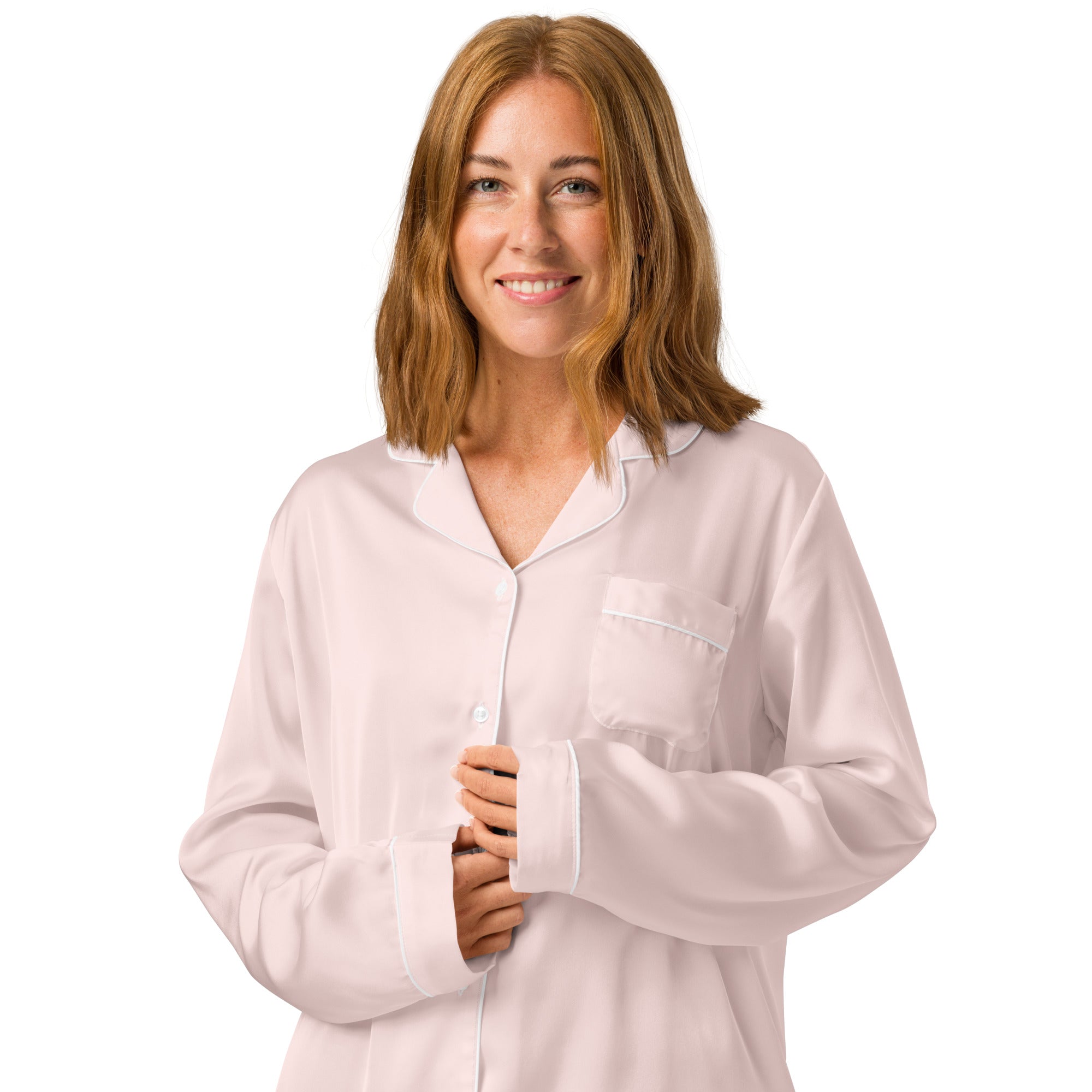 Women's Long Sleeve Pajama Top Pink - Comfortable Sleepwear 