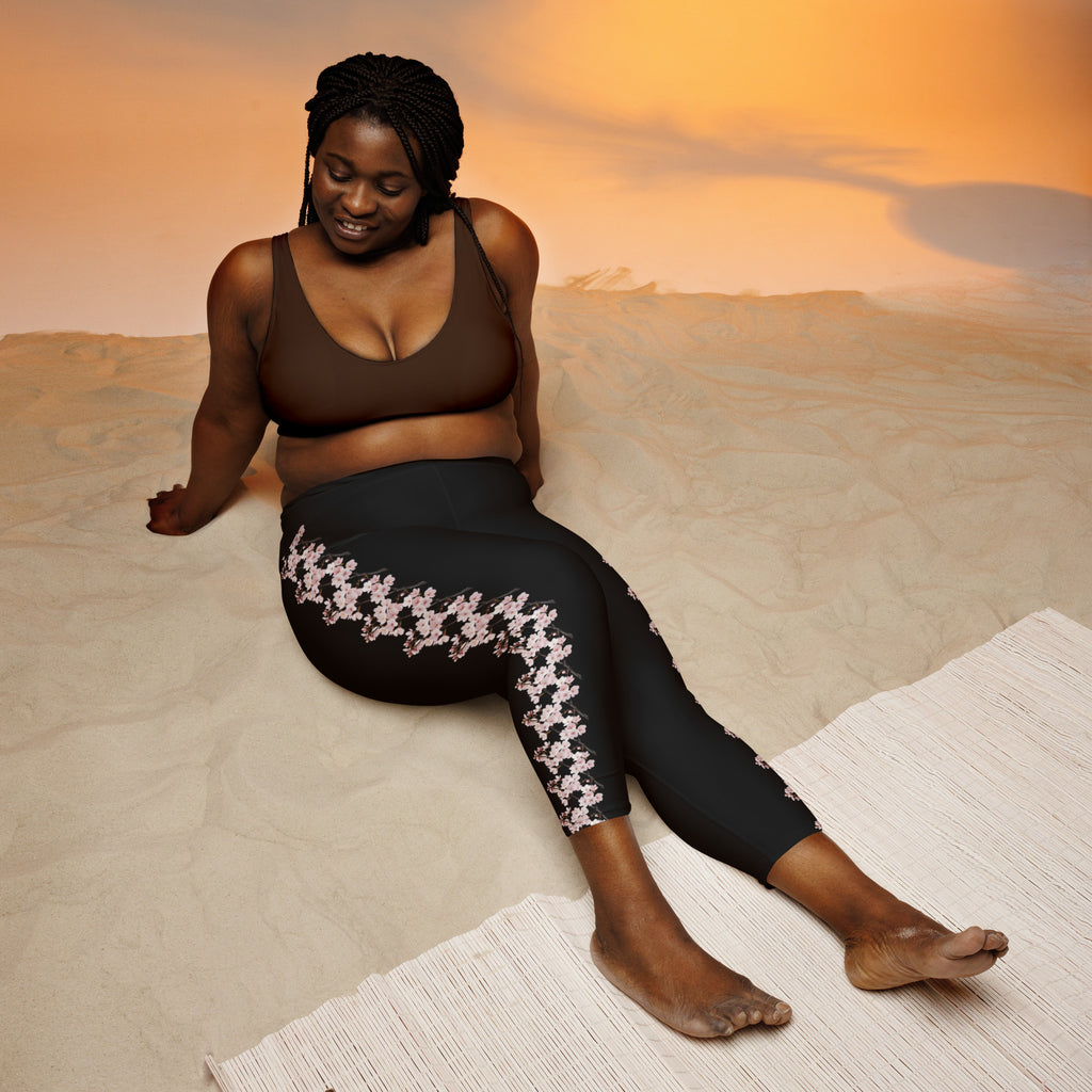 Yoga Capri Leggings Cherry Blossom
