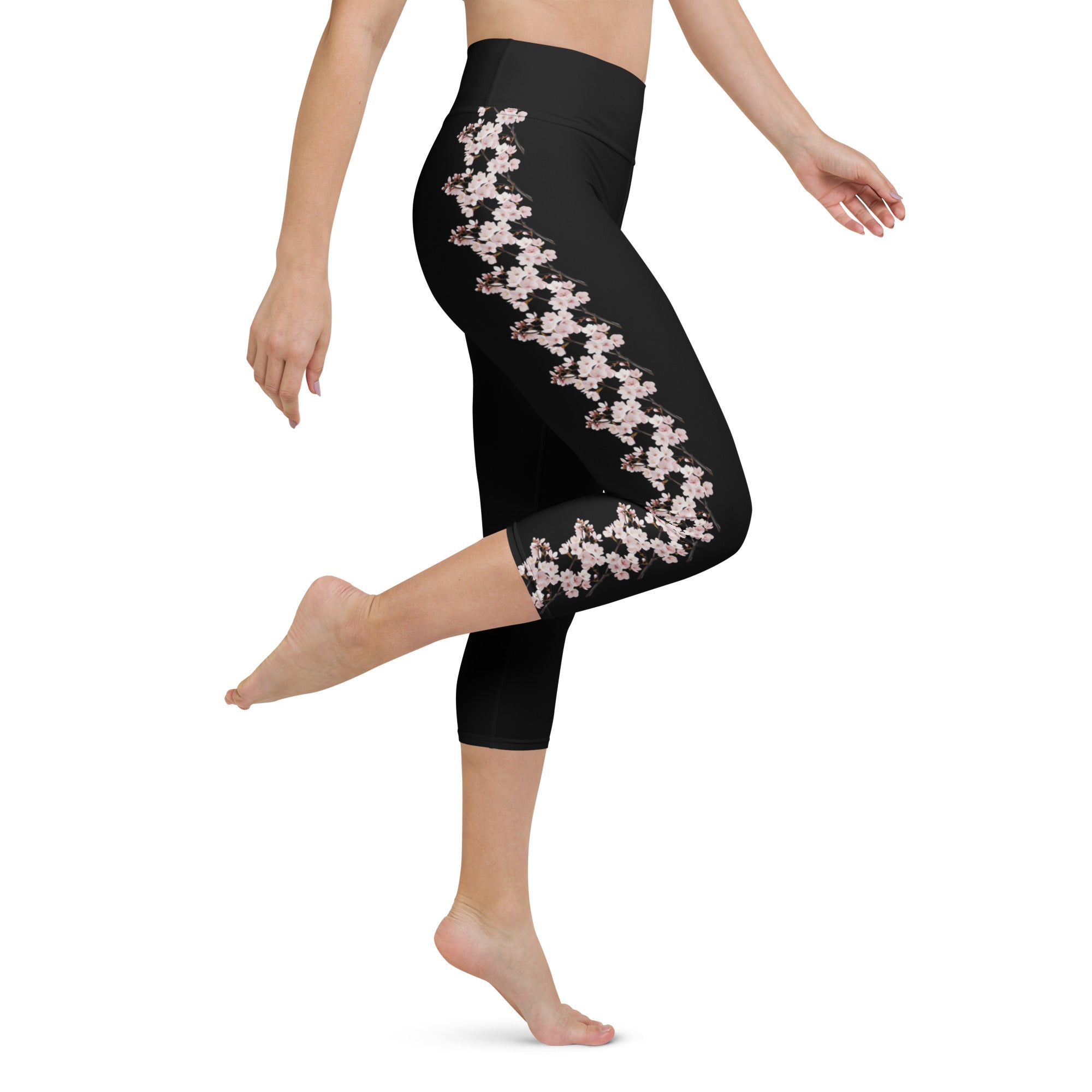 Yoga Capri Leggings Cherry Blossom