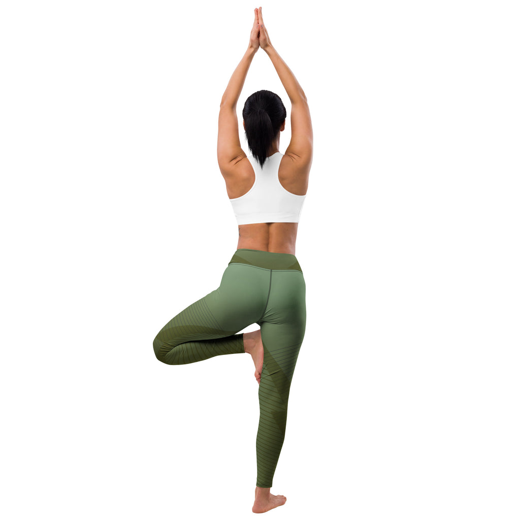 Green Yoga Leggings - High-Waisted Athletic Pants