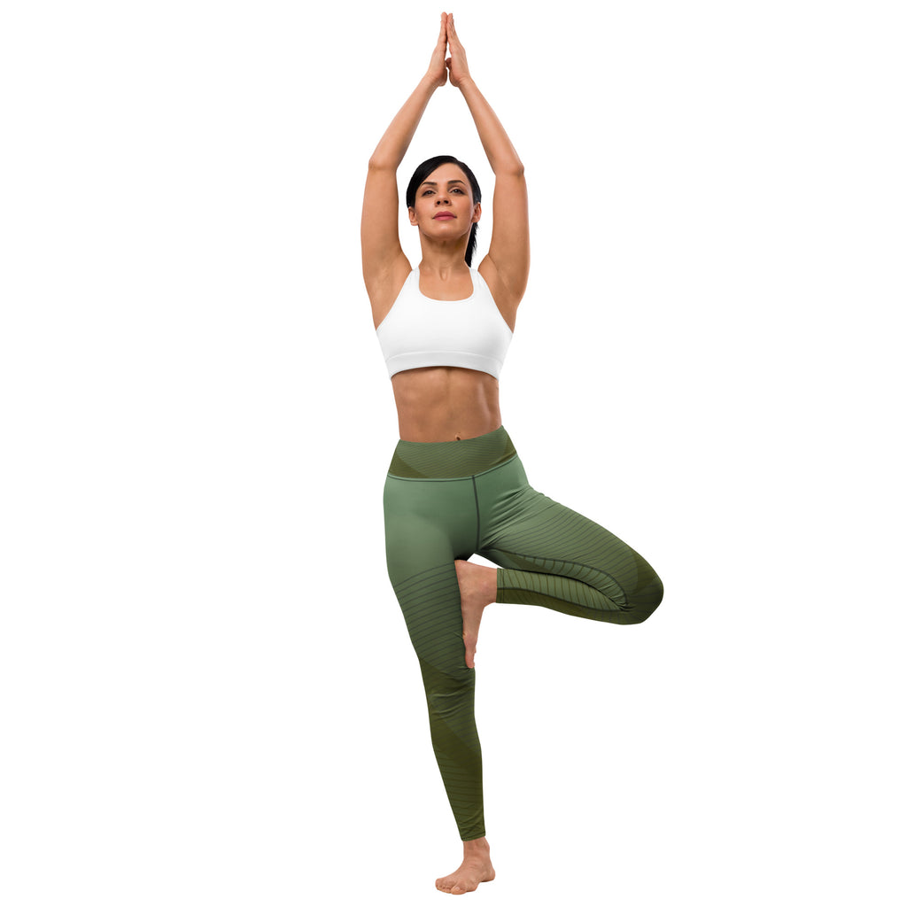 Green Yoga Leggings - High-Waisted Athletic Pants