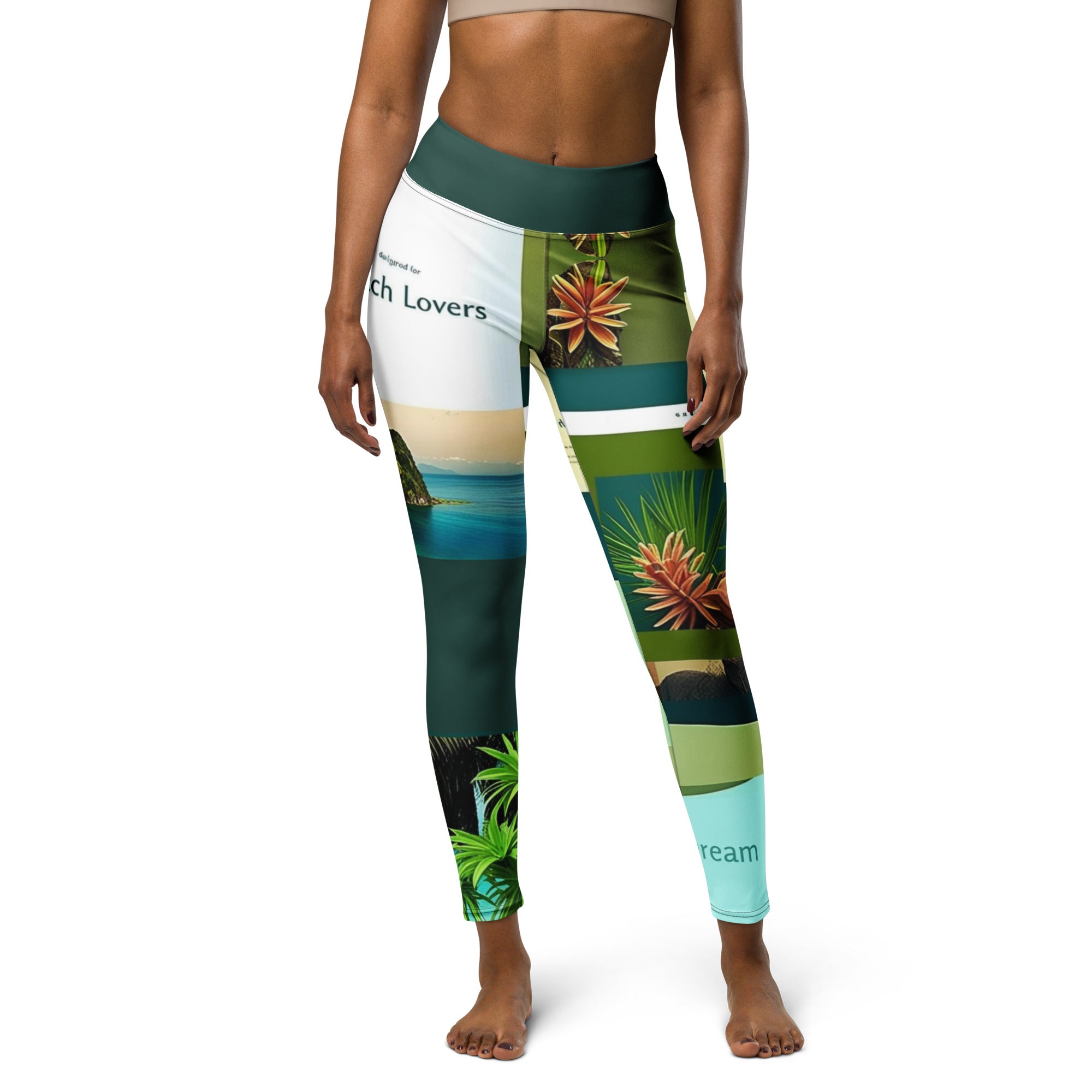 Tropical Yoga Leggings - Vibrant Activewear