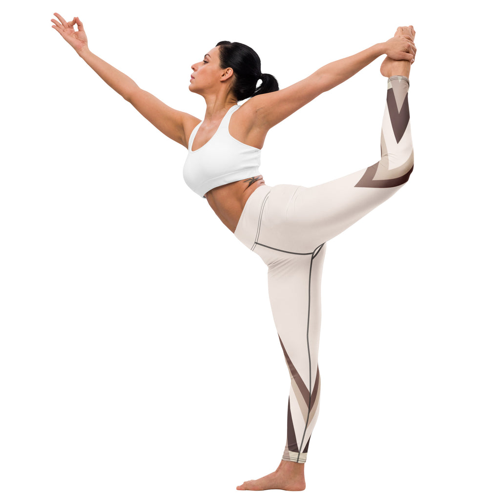 Triangle Yoga Leggins Modern Geometric Design