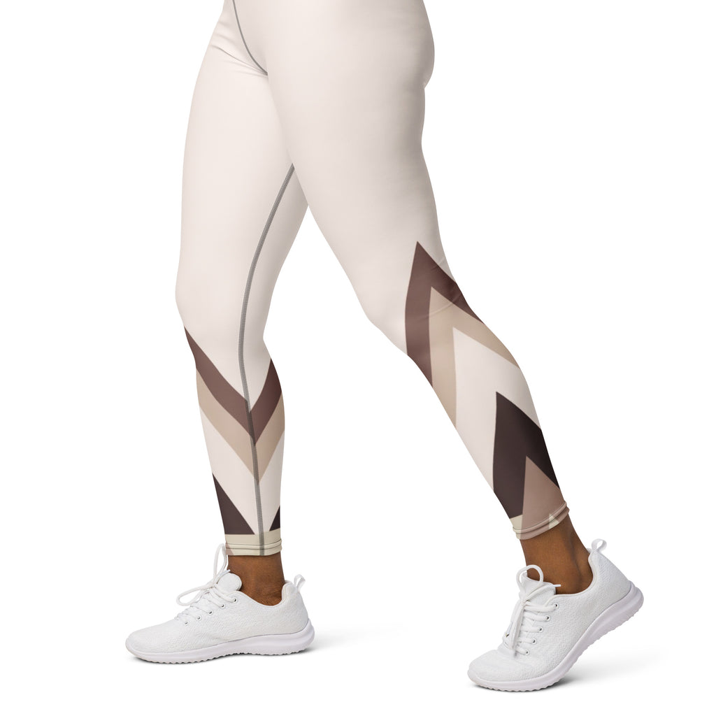 Triangle Yoga Leggins Modern Geometric Design