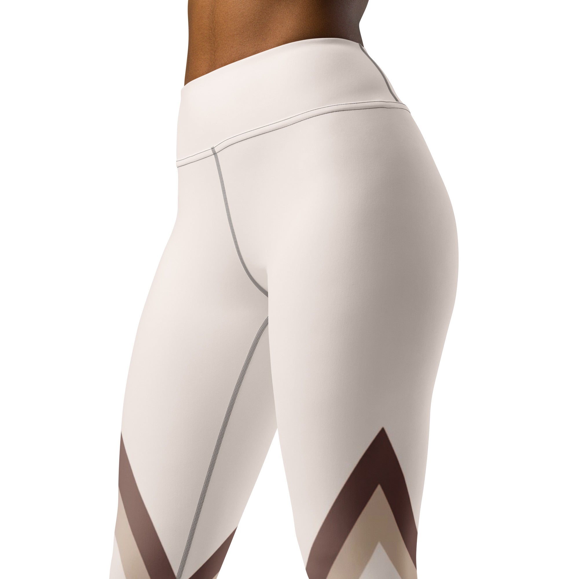 Triangle Yoga Leggins Modern Geometric Design