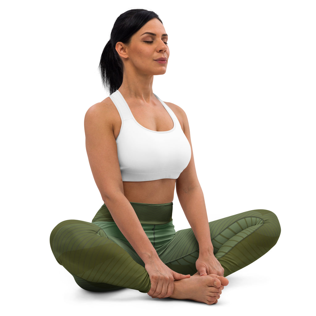 Green Yoga Leggings - High-Waisted Athletic Pants