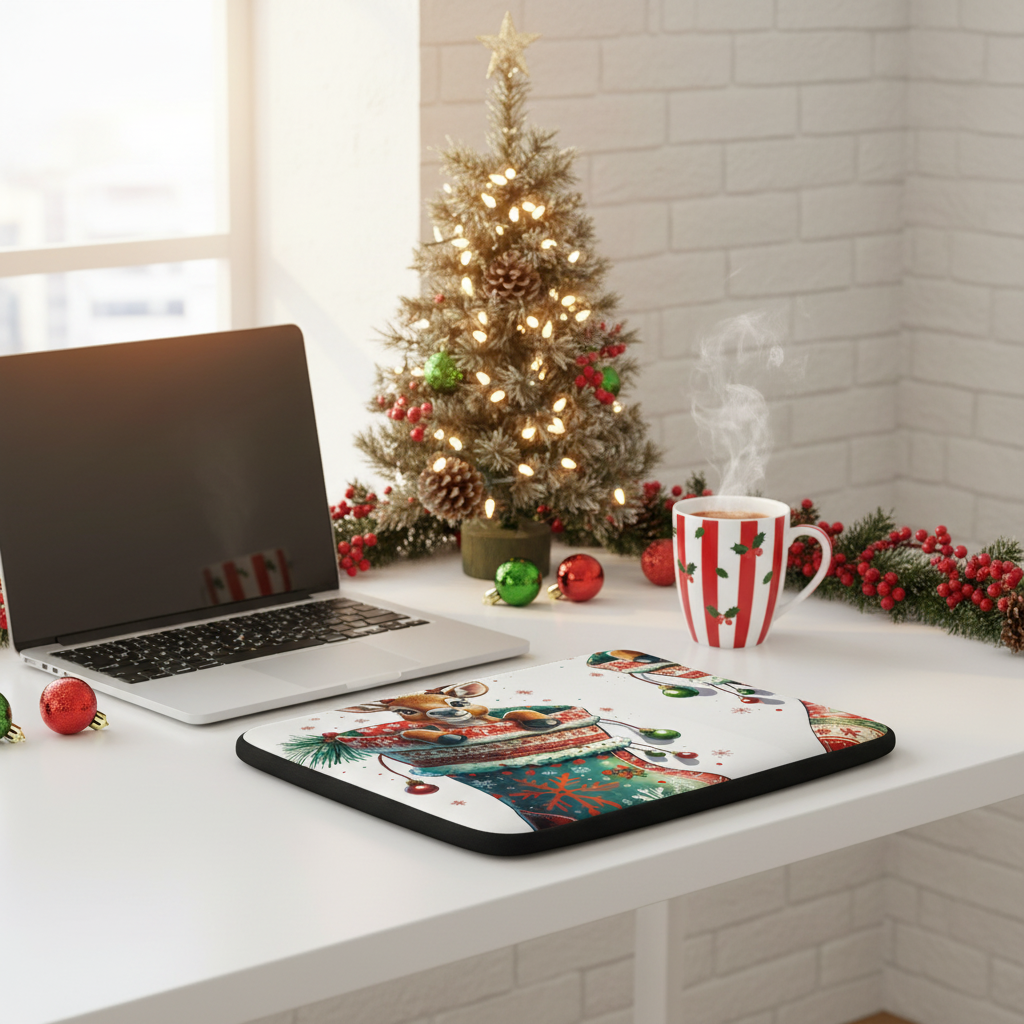 Baby Reindeer Laptop Sleeve - Cheerful Workspace