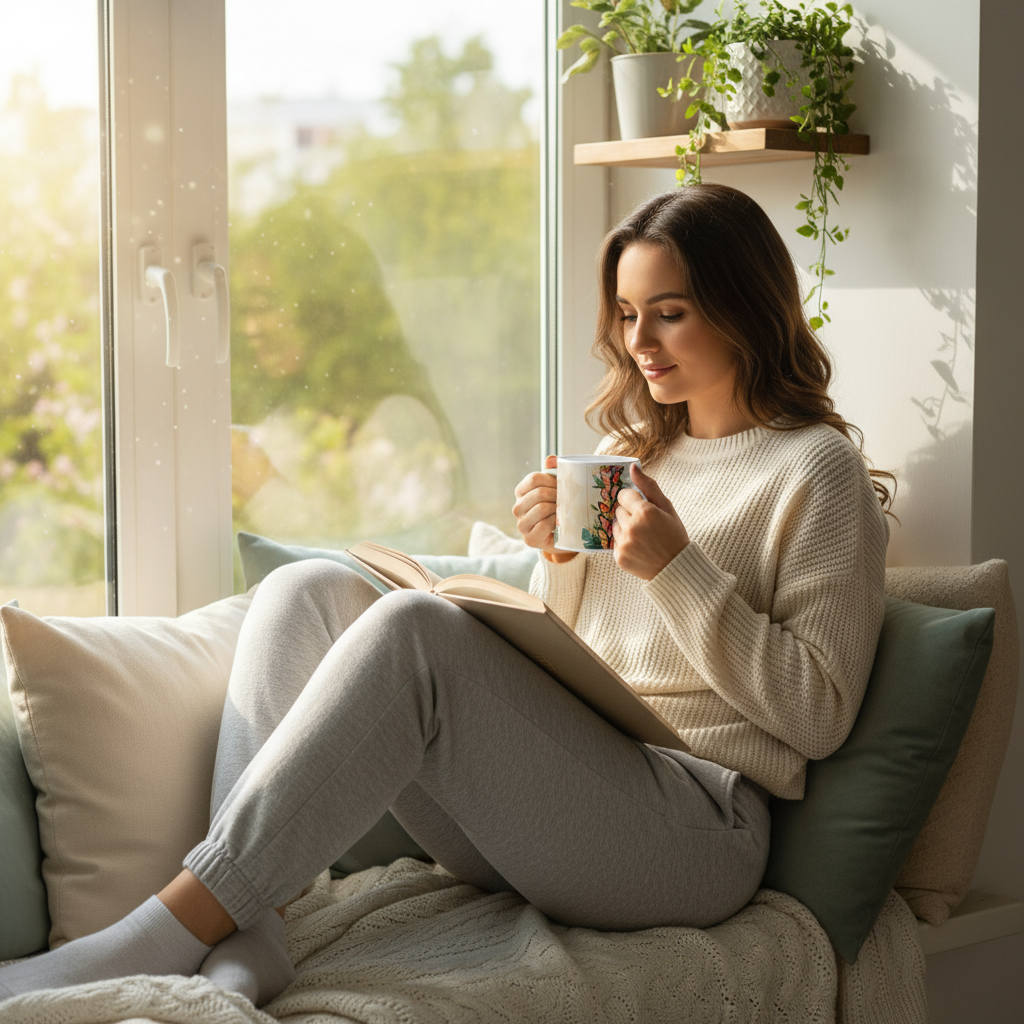 Colorful Butterflies Mug | Botanical Ceramic Coffee Cup with Tropical Design
