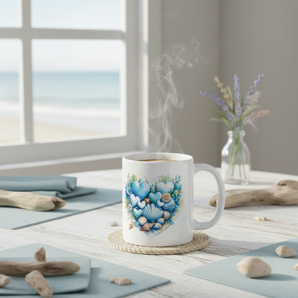 Coastal Hearts mug lifestyle