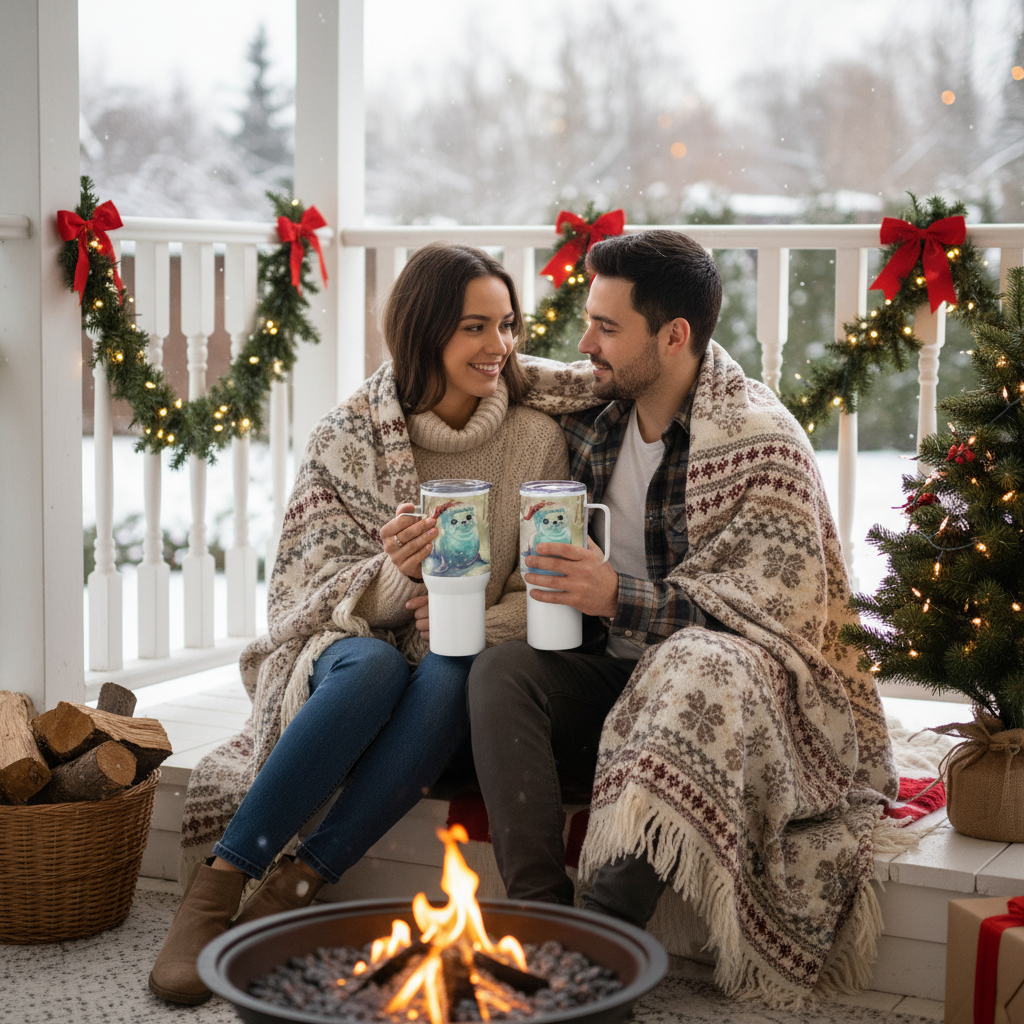 Cute Seal Mug - Couple on Porch