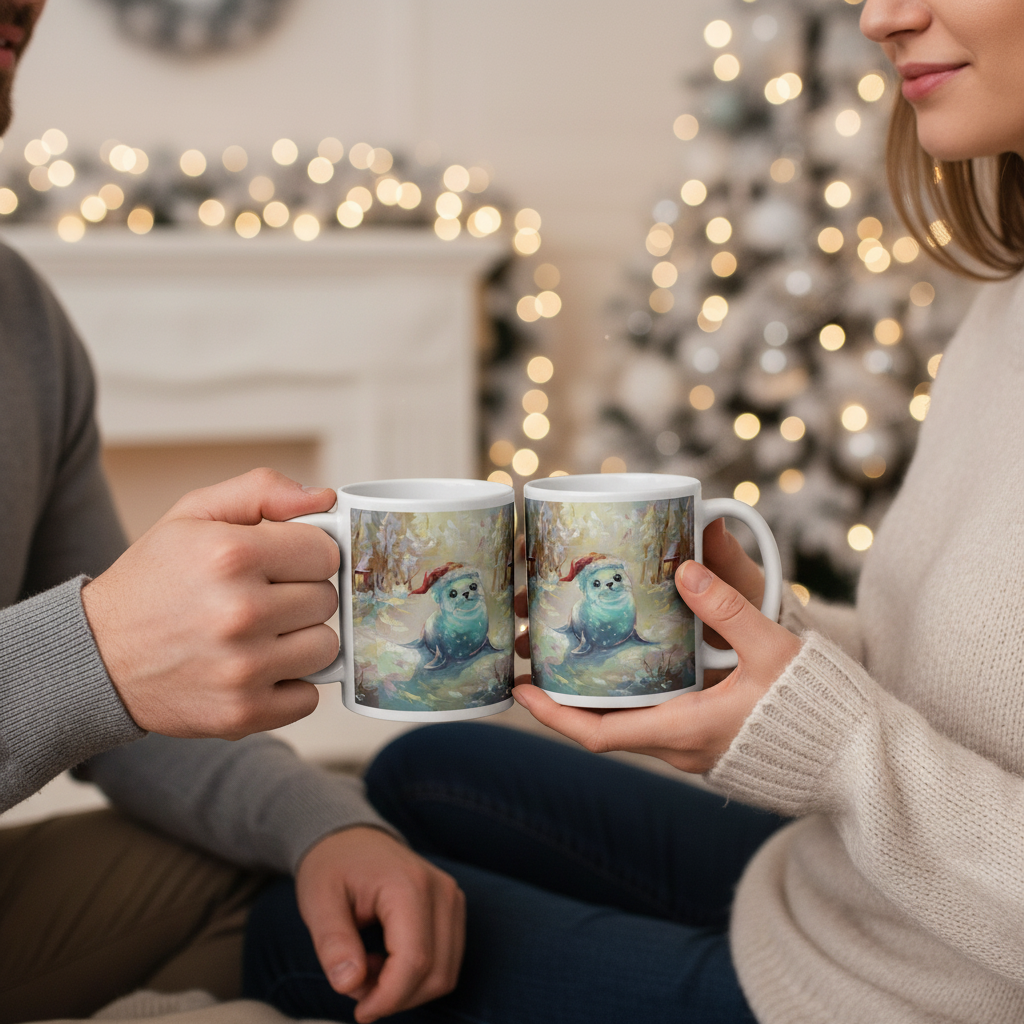 Detail - pár s hrnečky blíž kamery