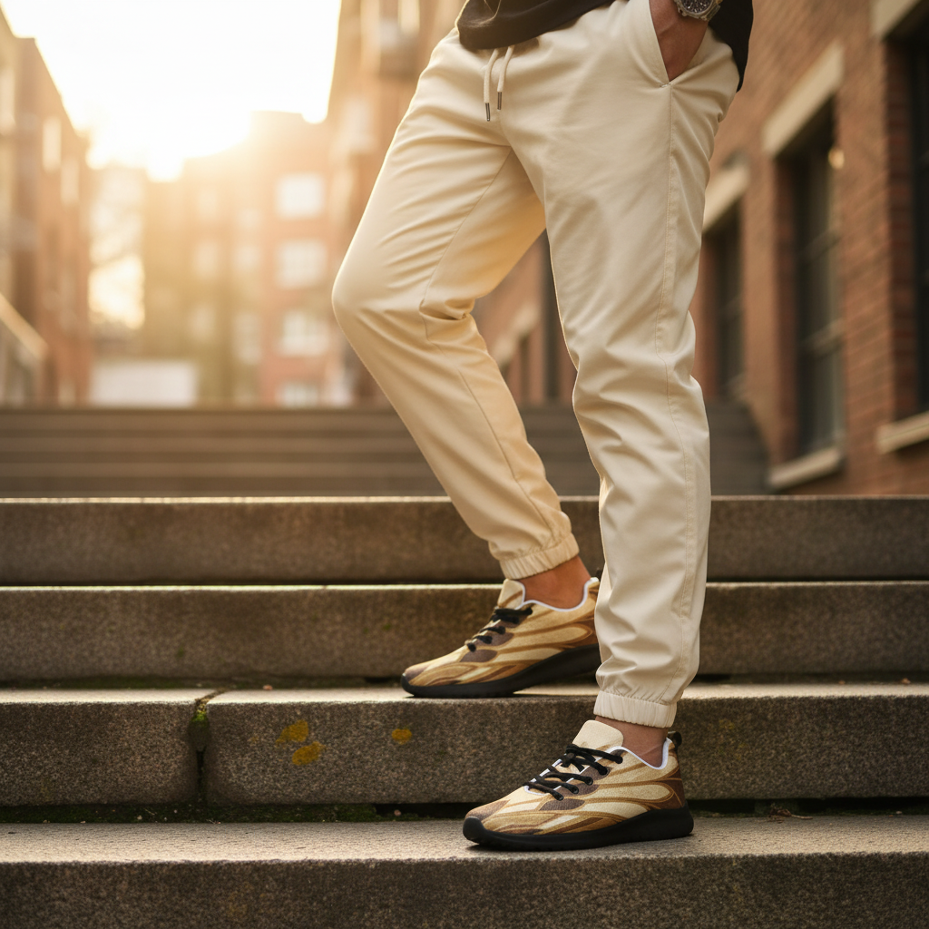 Detail Shot – Botanical Sneakers & Track Pants