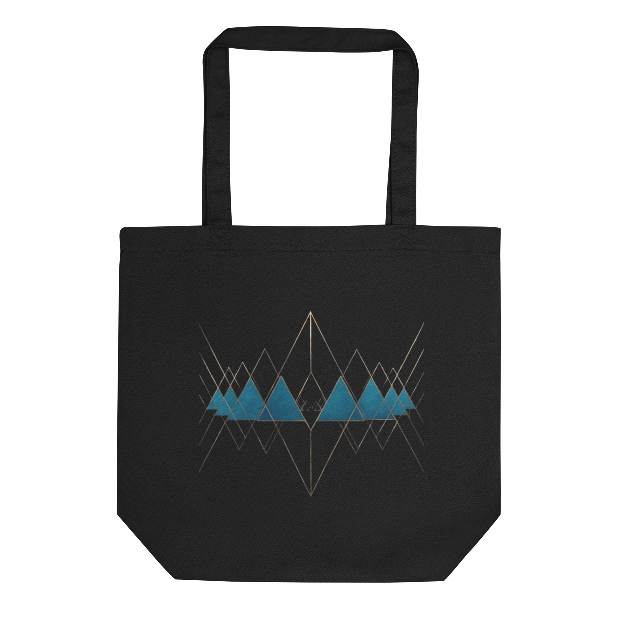 Blue Triangles Eco Tote Bag Lifestyle