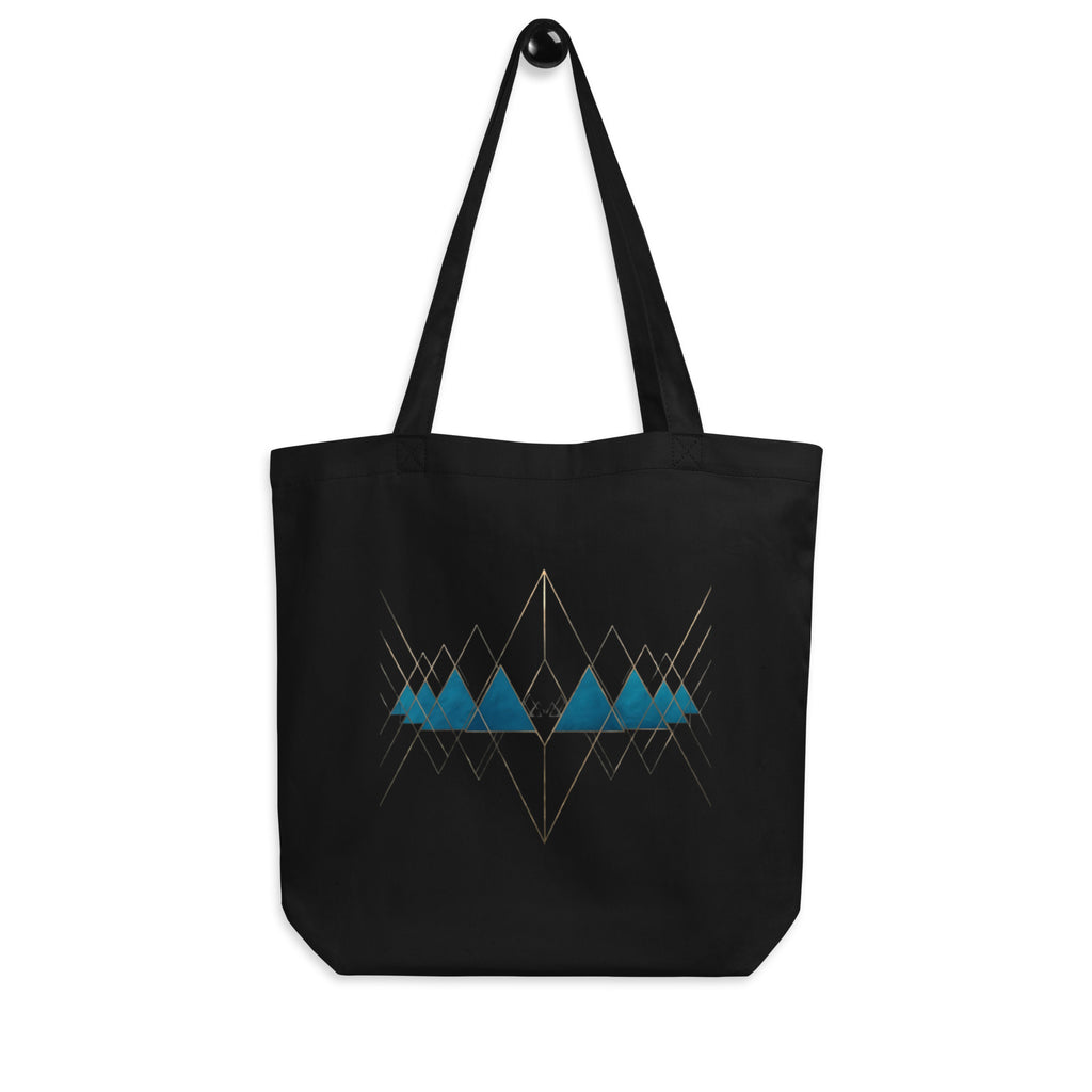 Blue Triangles Eco Tote Bag Lifestyle