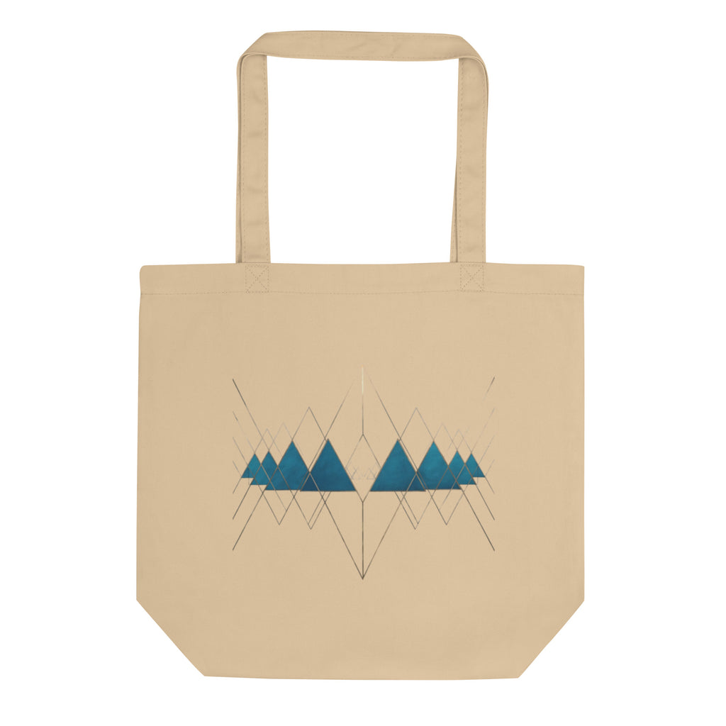 Blue Triangles Eco Tote Bag Lifestyle