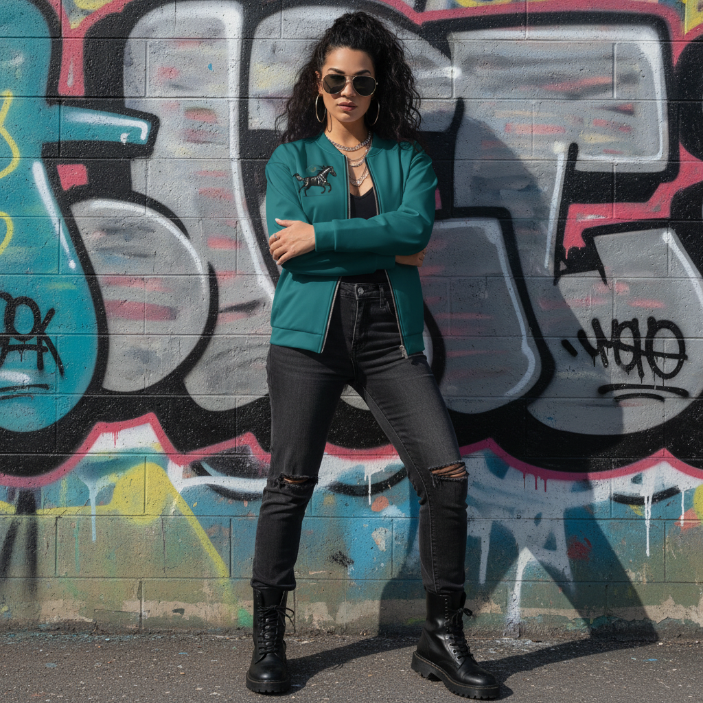 Edgy street style with graffiti