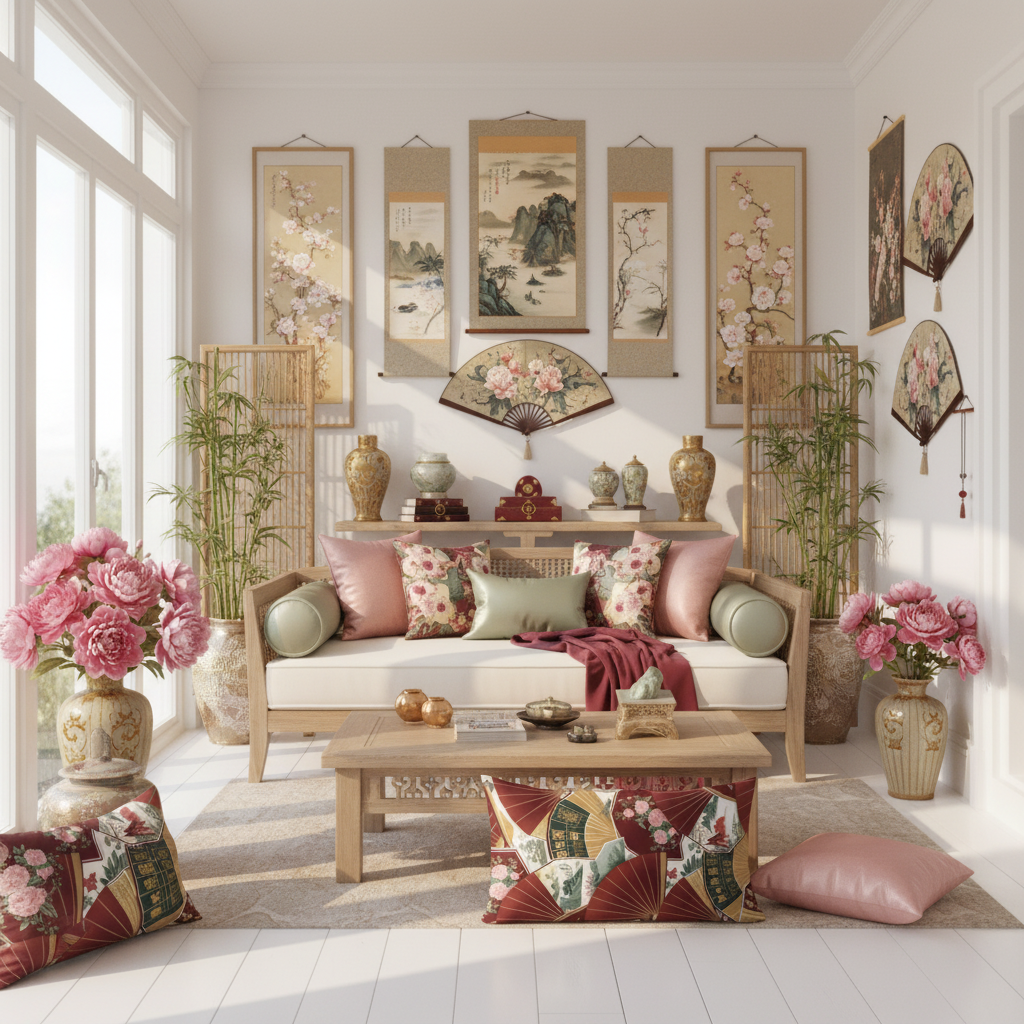 Elegant Asian sunroom