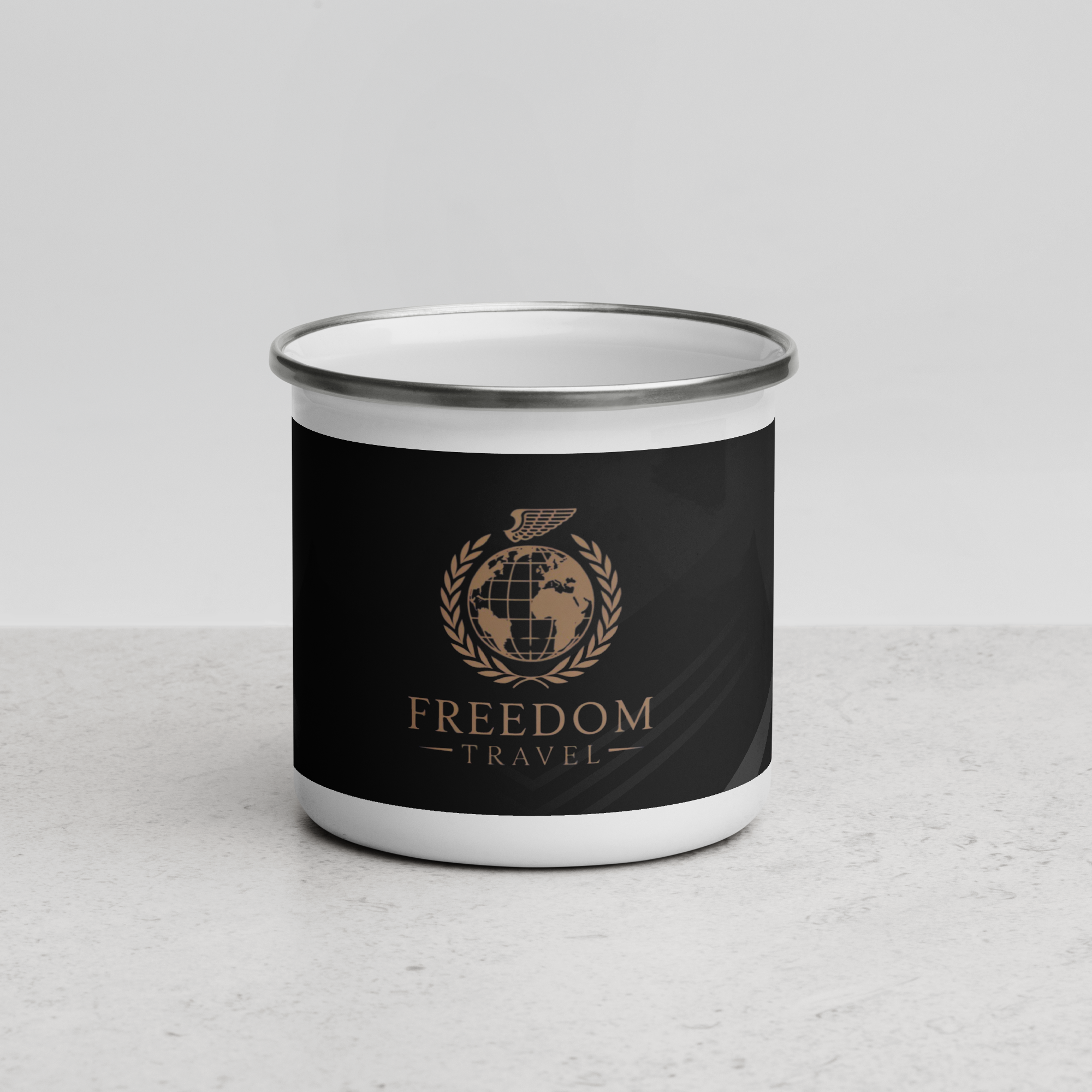 Tazza smaltata Freedom Travel - Tazza da caffè da campeggio resistente