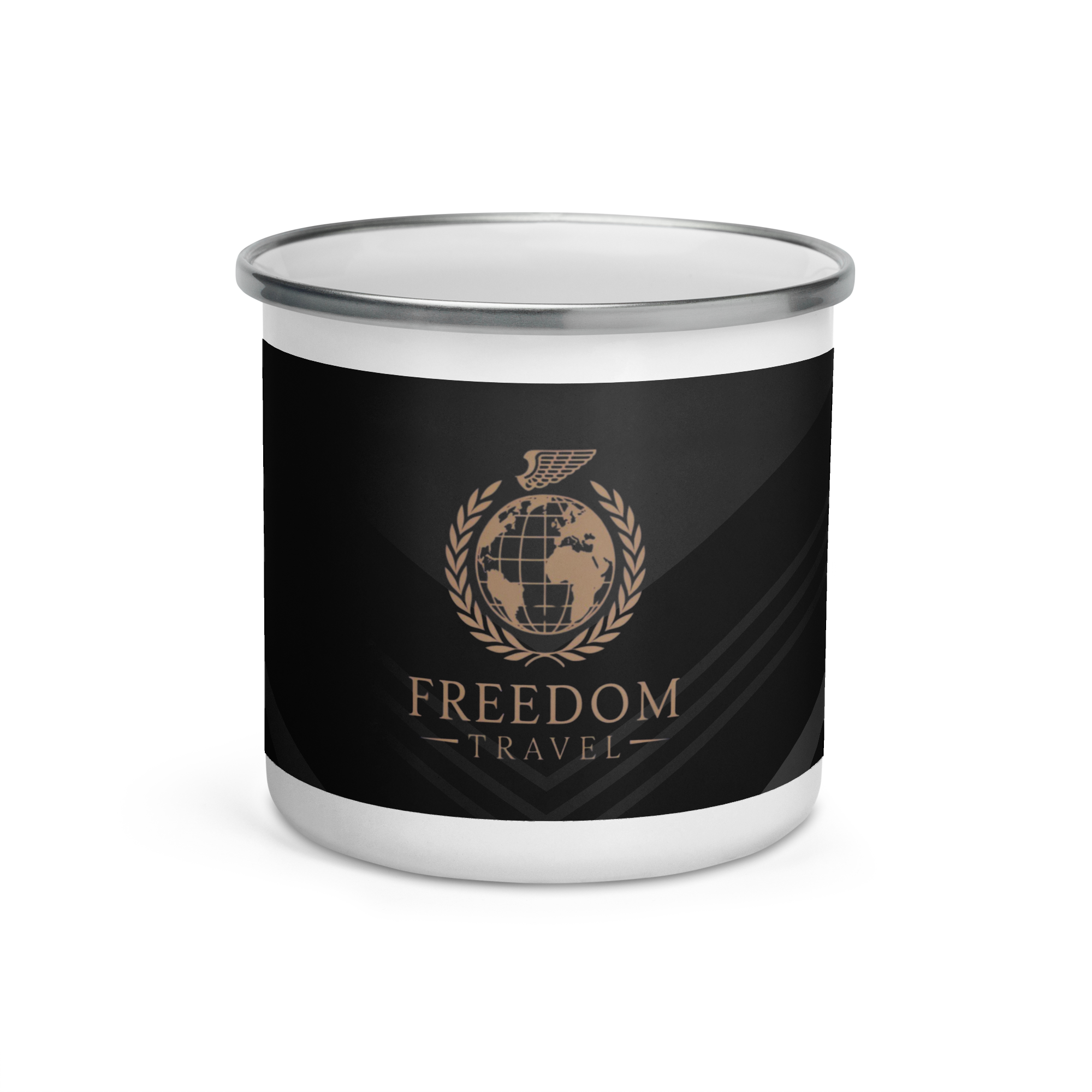  Freedom Travel Enamel Mug - Durable Camping Coffee Cup