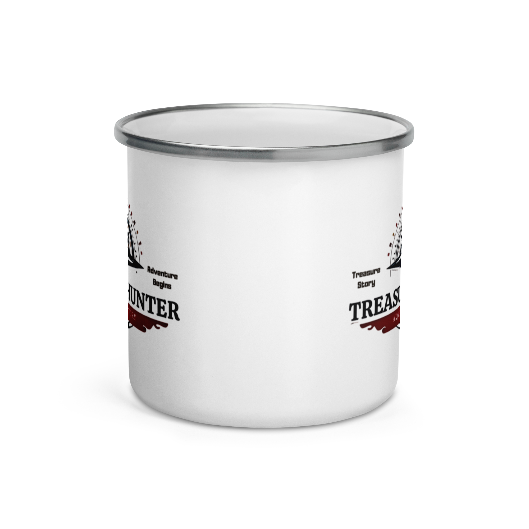 Treasure Hunter Enamel Mug - Adventure Coffee Cup