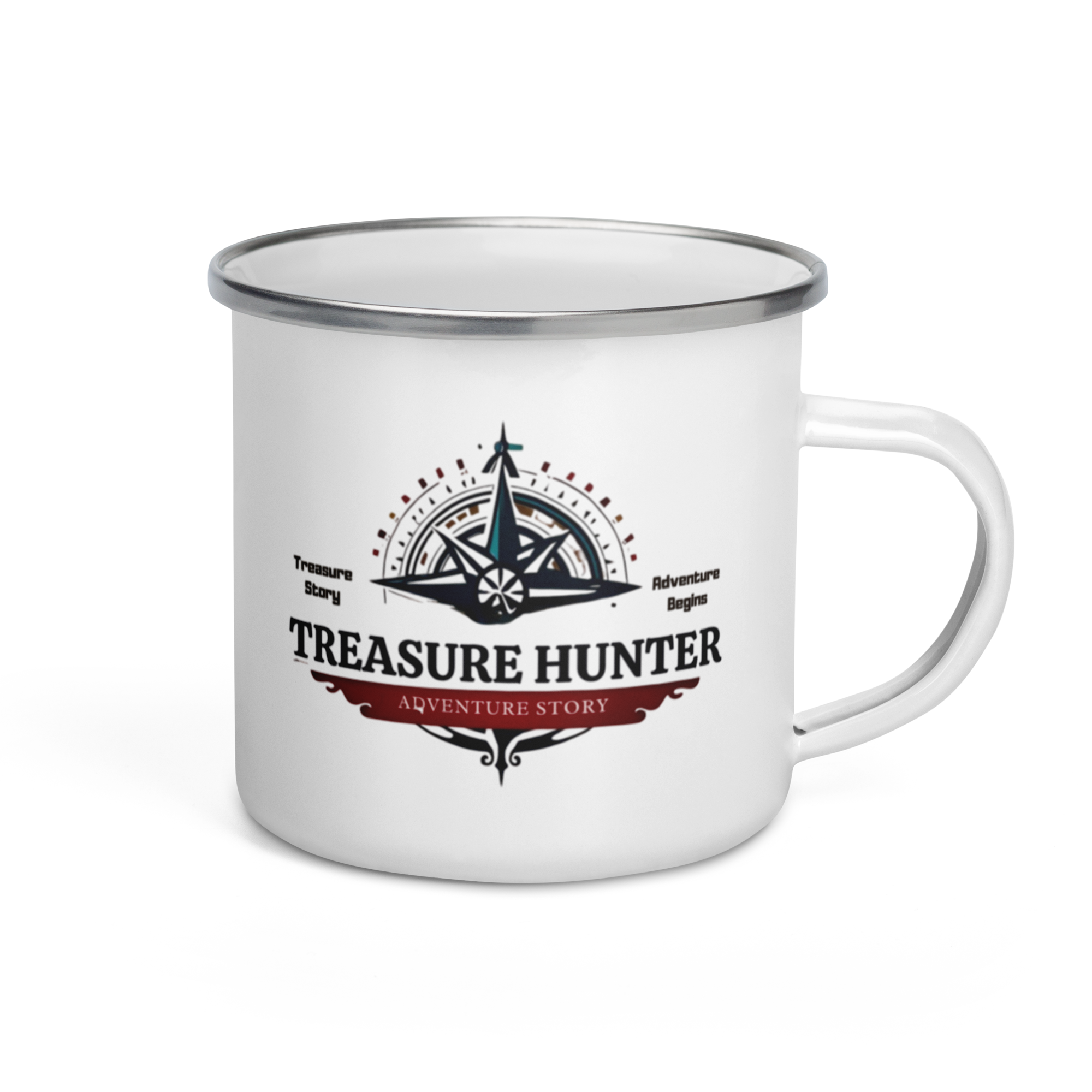 Treasure Hunter Enamel Mug - Adventure Coffee Cup