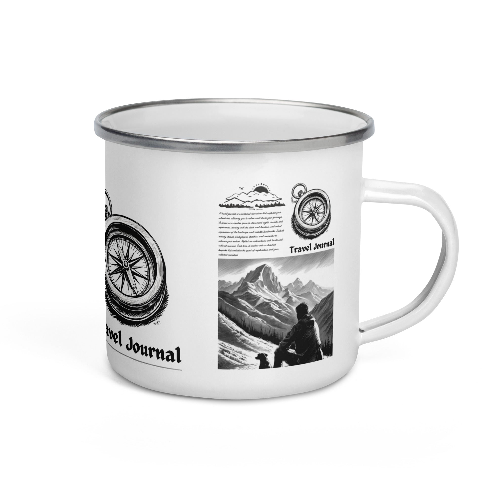  Mountains Enamel Mug - Outdoor Camping Coffee Mug