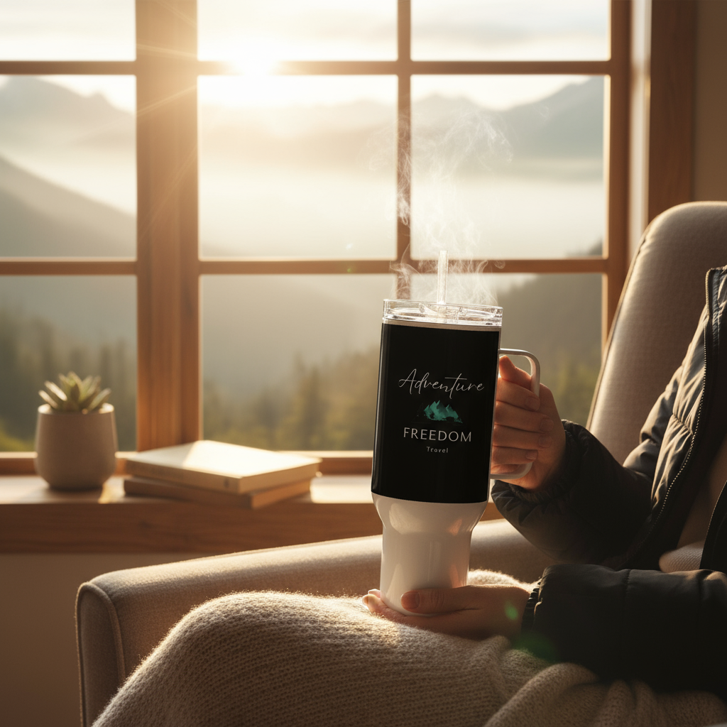 Tazza da viaggio Adventure Freedom | Design Wanderlust Explorer