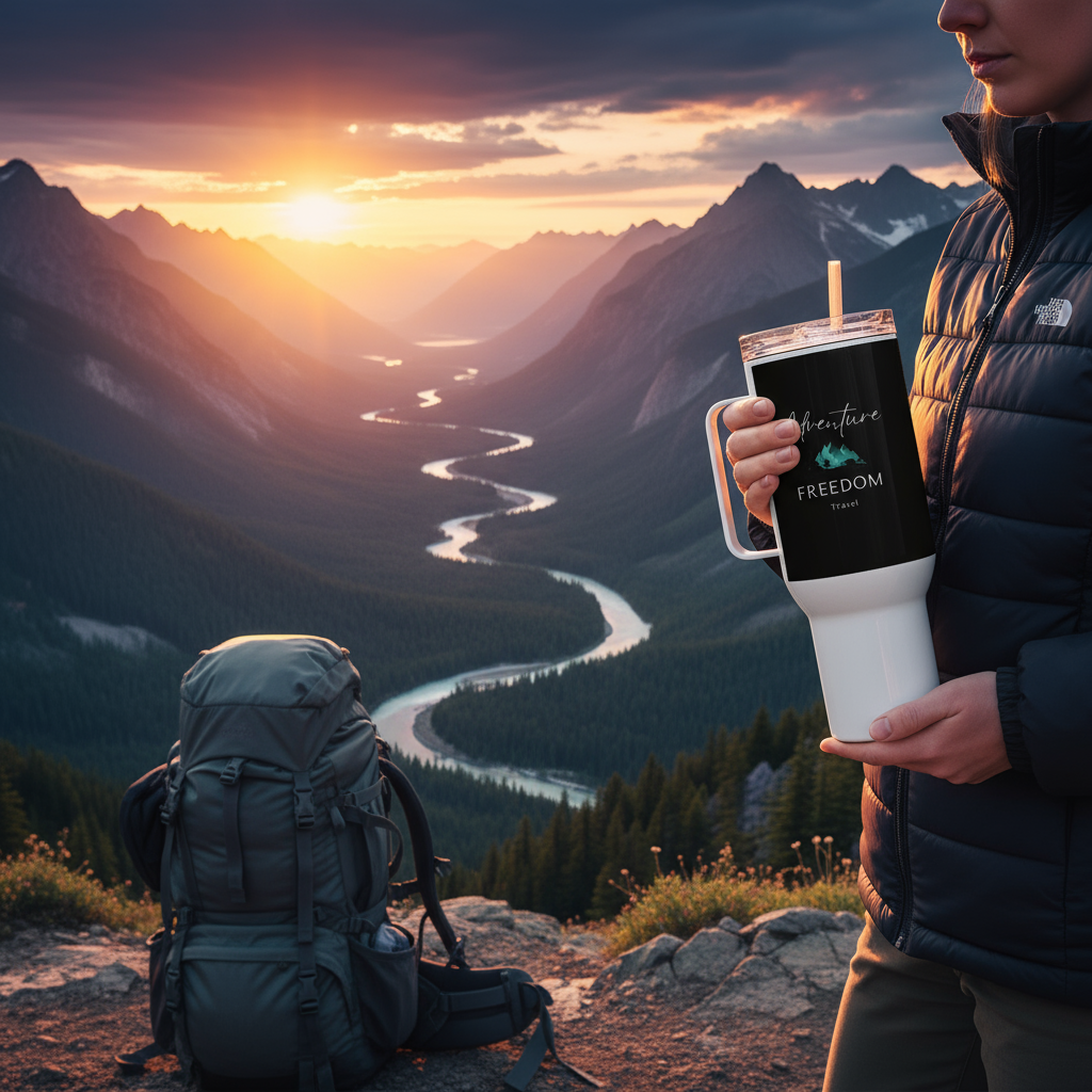 Tazza da viaggio Adventure Freedom | Design Wanderlust Explorer