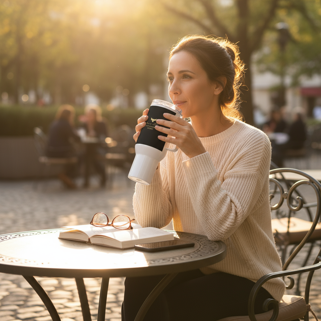 Golden Bird Travel Mug Lifestyle 2