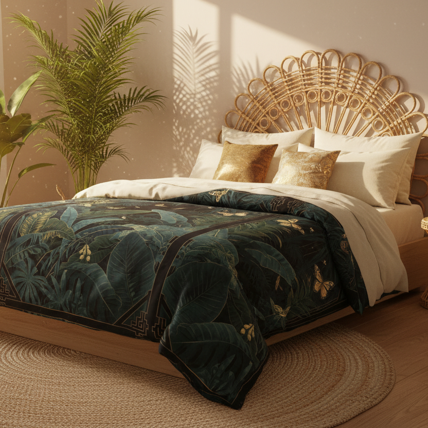 Golden Botanical Bedroom