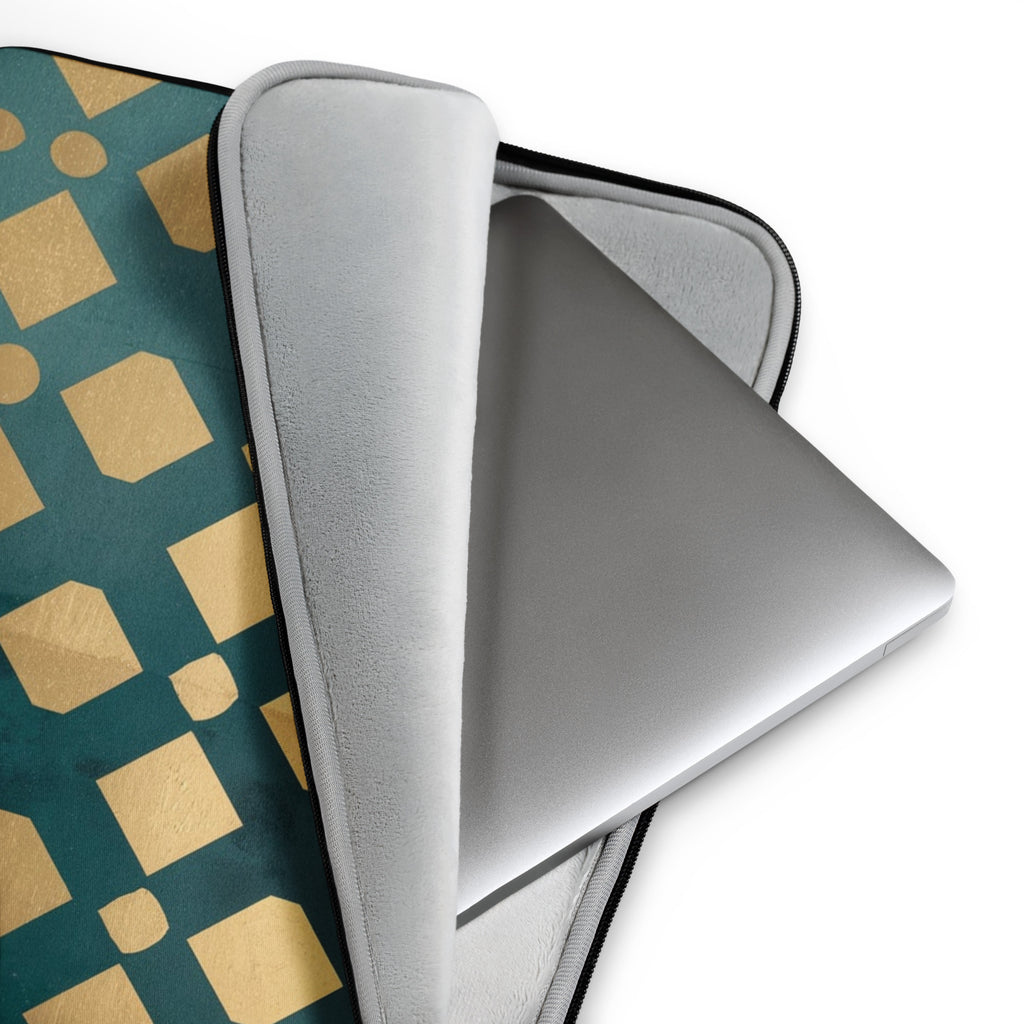 Green and Gold Laptop Sleeve
