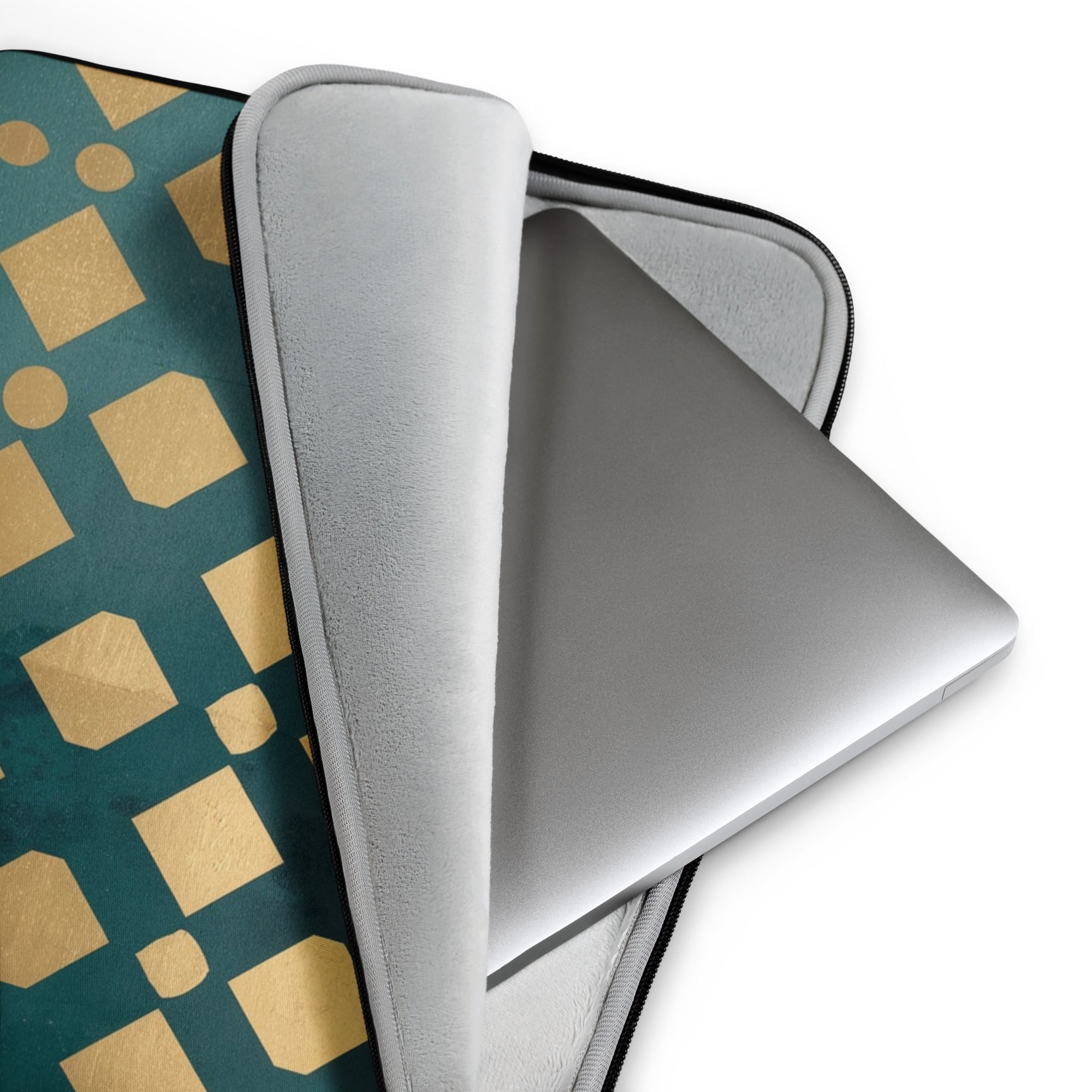 Green and Gold Laptop Sleeve