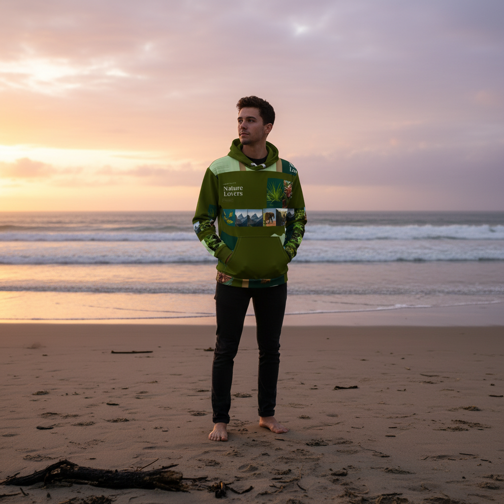 Nature Lovers Hoodie Coastal Beach Lifestyle