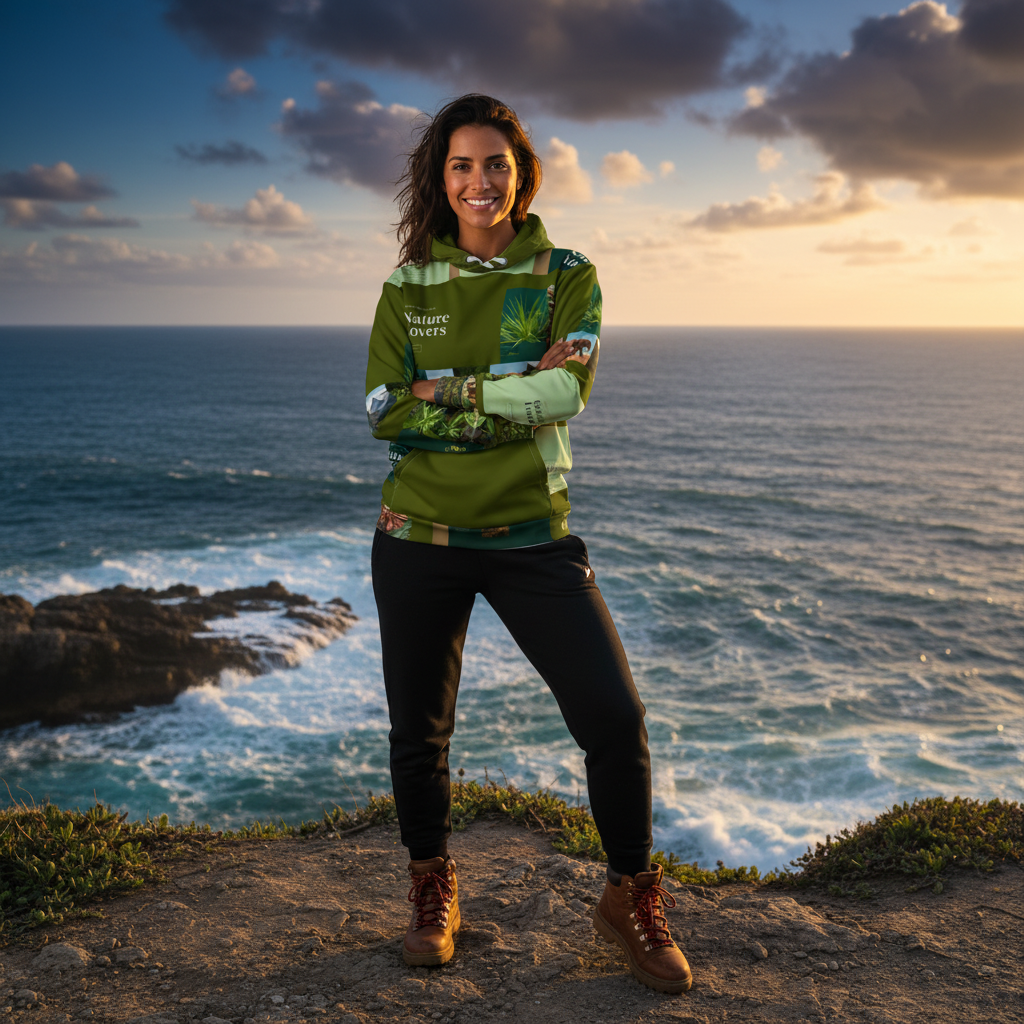 Nature Lovers Hoodie Coastal Cliff Adventure Outfit