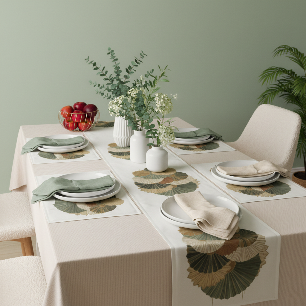 Sage green dining room