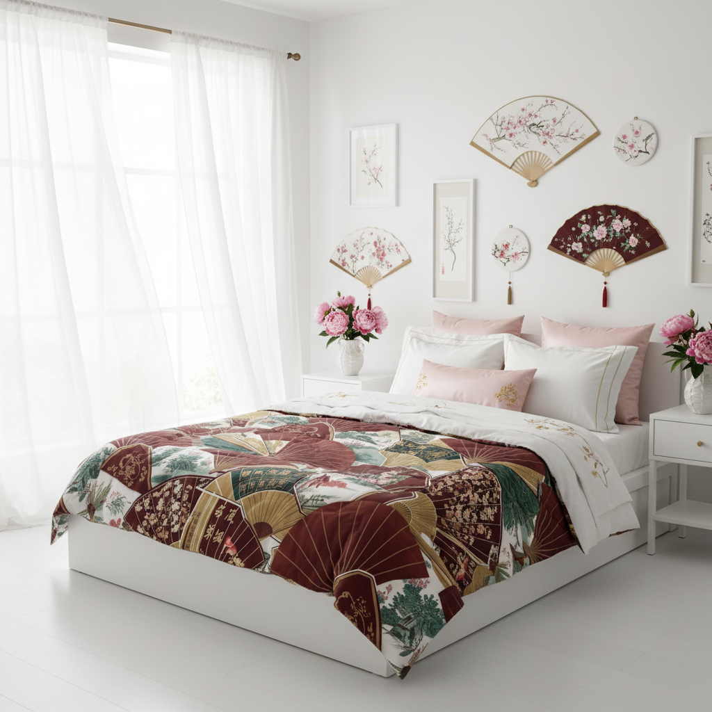 Serene white bedroom retreat