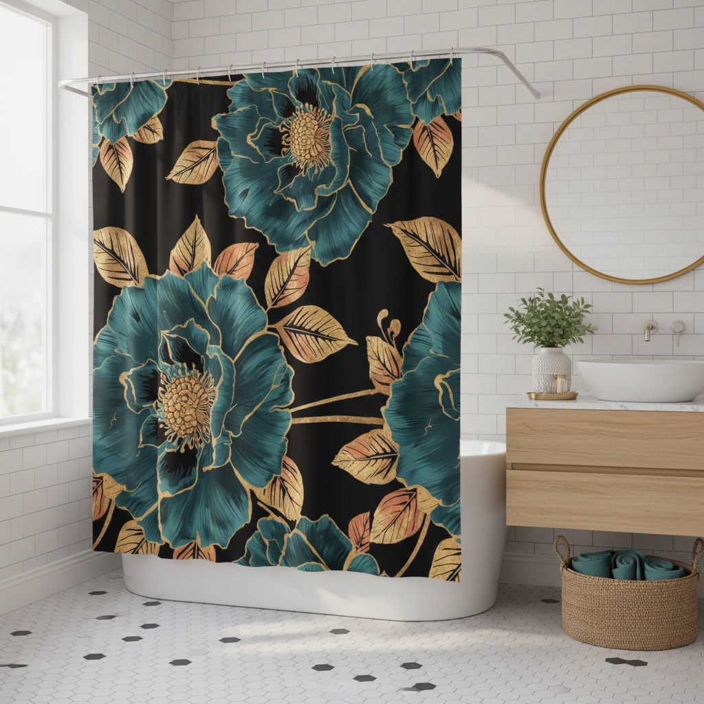 Světlá skandinávská koupelna - čtverec