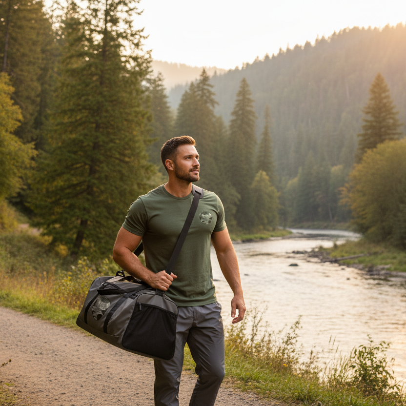 Borsa da viaggio Time by the River - Borsa da viaggio nella natura