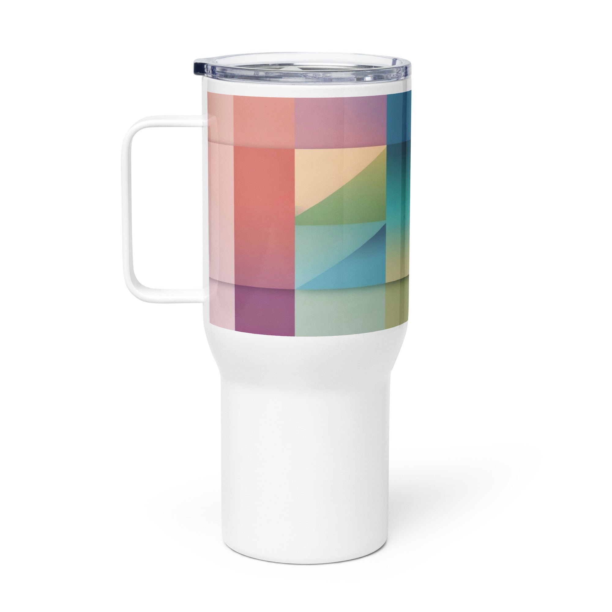 Colorful Travel Mug with Handle - Insulated Stainless Steel | Free Fashion Spirit