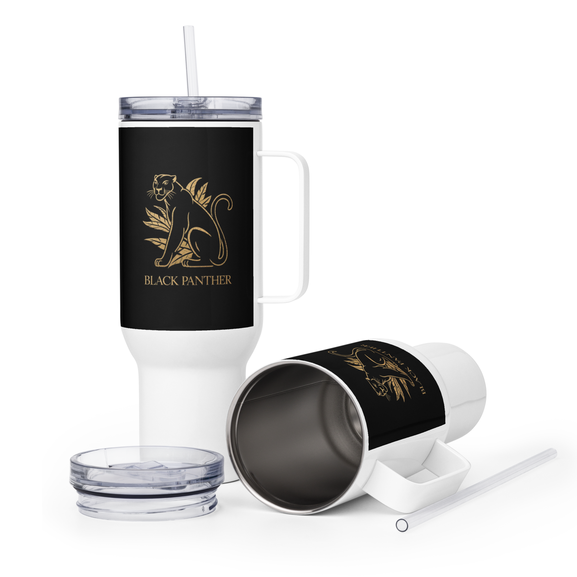  Travel Mug with Handle Black Panther - Superhero Coffee Cup