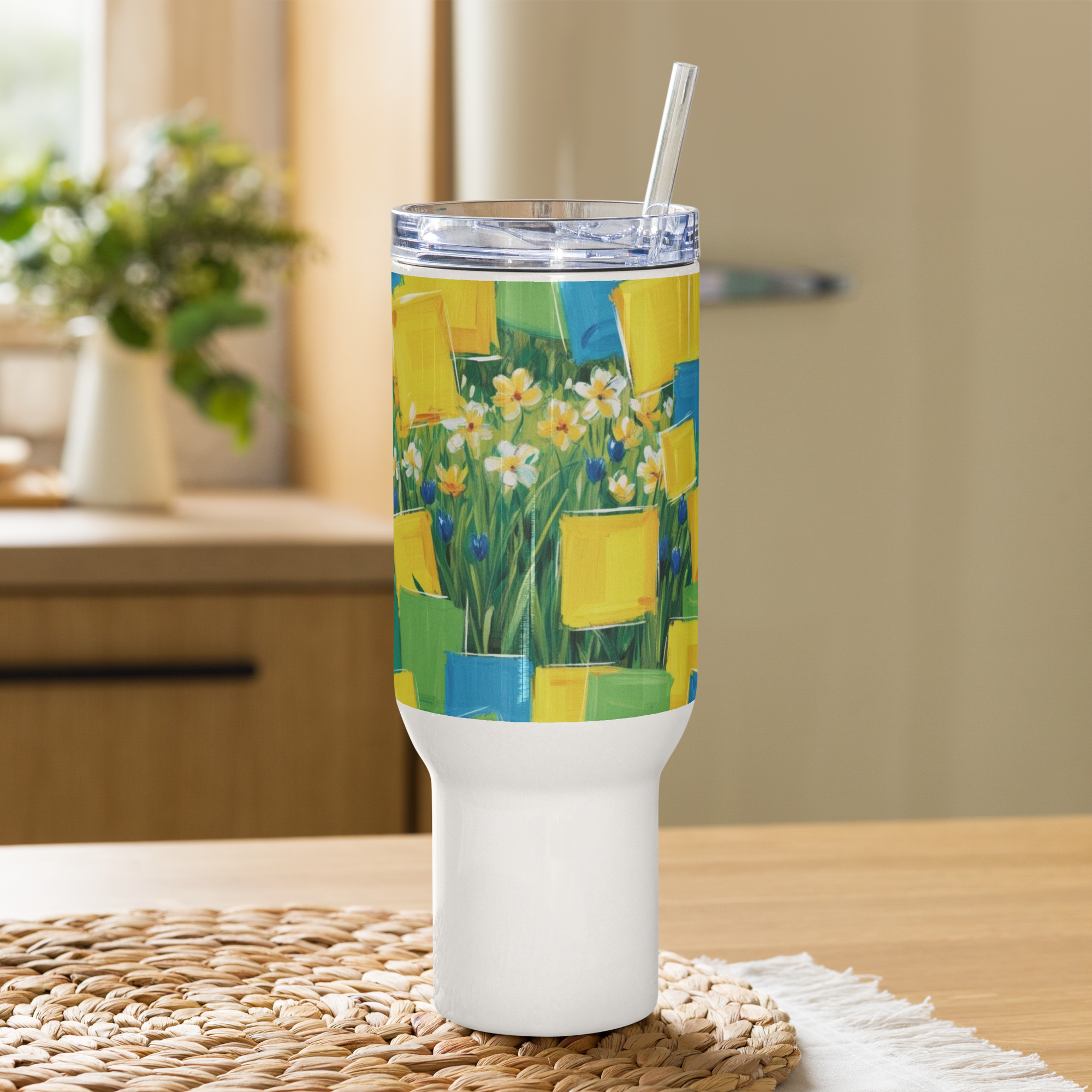 Spring Travel Mug with Handle - Fresh Seasonal Coffee Cup